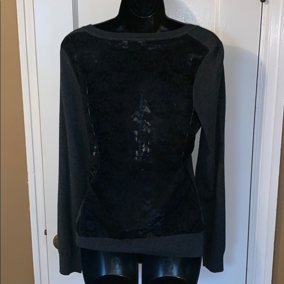Forever 21 -Medium- Black &grey lace back sweater - Picture 2 of 4